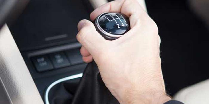 Resting your hand on the gear stick